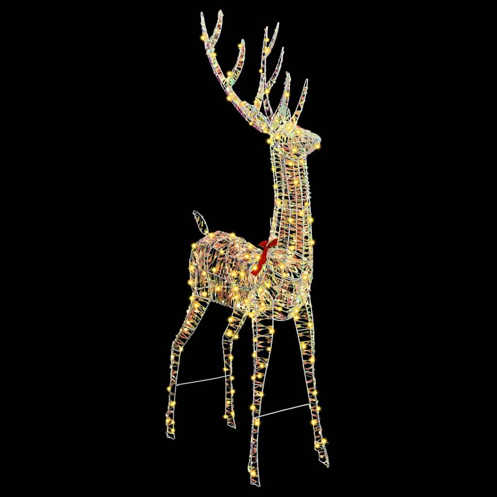 vidaXL 3D Renifer 250 LED Ciepła biel 96 x 40 x 180 cm PET
