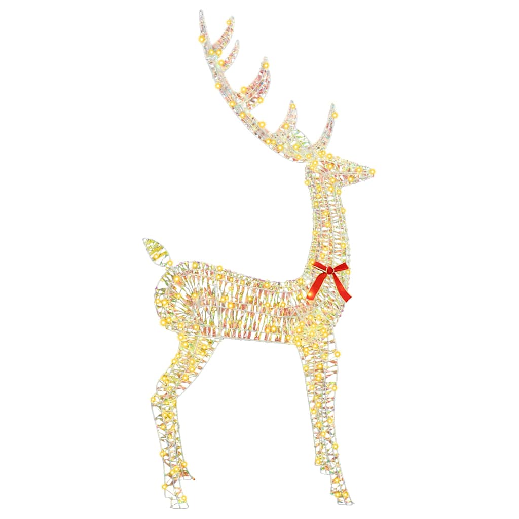 vidaXL 3D Renifer 250 LED Ciepła biel 96 x 40 x 180 cm PET