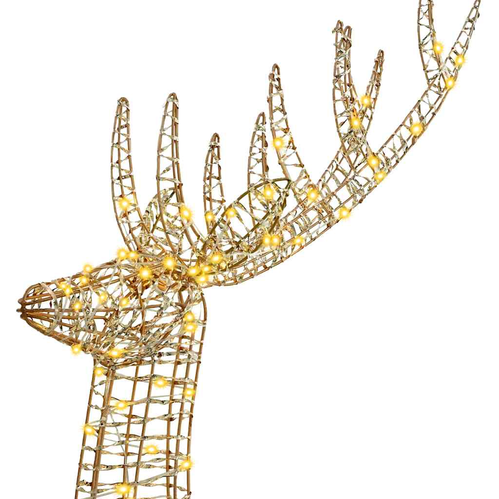 vidaXL 3D Renifer 250 LED Ciepła biel 96 x 40 x 180 cm PET