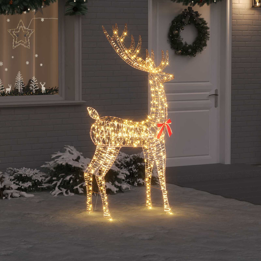 vidaXL 3D Renifer 250 LED Ciepła biel 96 x 40 x 180 cm PET