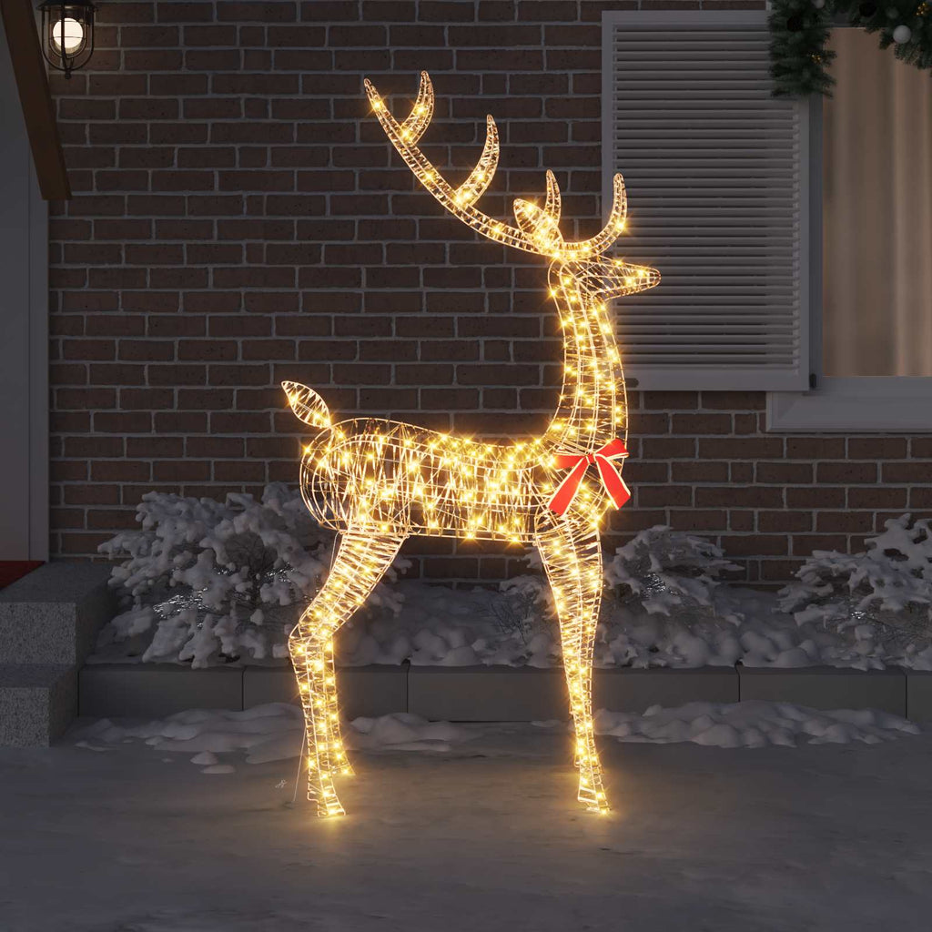 vidaXL 3D Renifer 250 LED Ciepła biel 96 x 40 x 180 cm PET