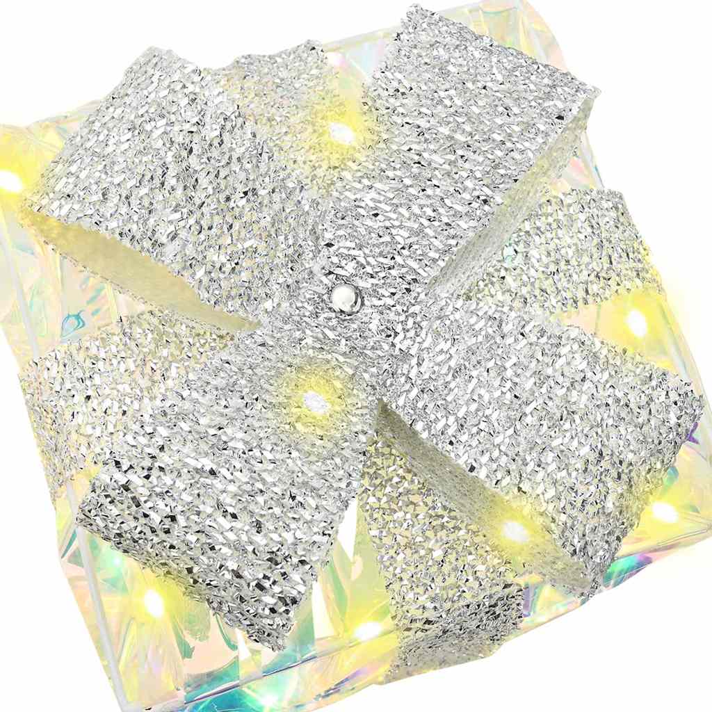 vidaXL Pudełko Prezentowe 3 pcs Ciepła biel 20 x 20 x 20 cm PET