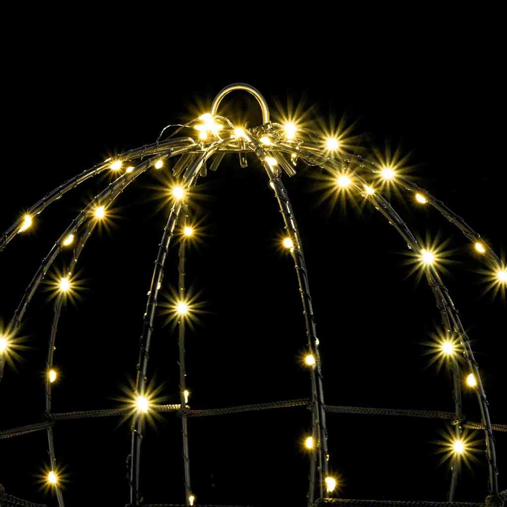 vidaXL Piłka Ciepła biel 30 x 30 x 32 cm Metal 96 LED