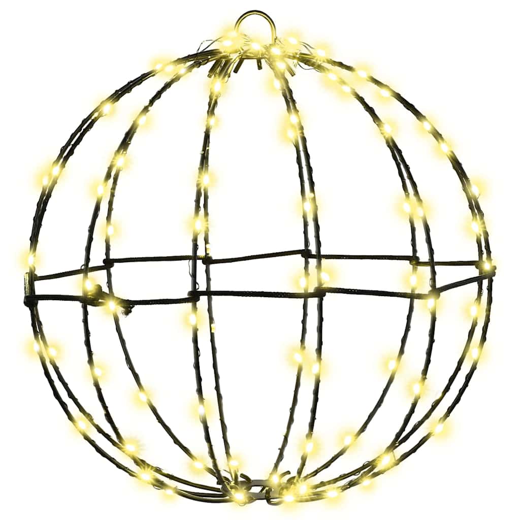 vidaXL Piłka Ciepła biel 30 x 30 x 32 cm Metal 96 LED