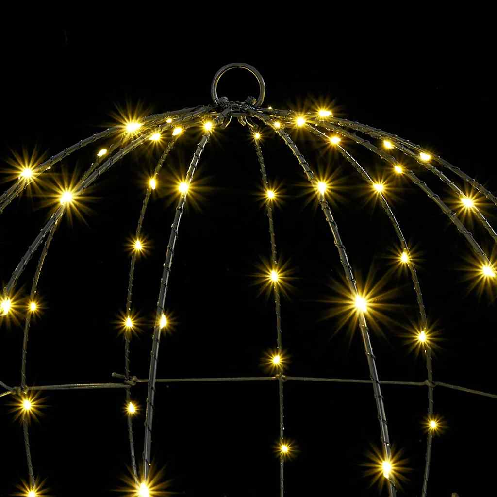 vidaXL Piłka Ciepła biel 40 x 40 x 42 cm Metal 120 LED