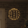 vidaXL Piłka Ciepła biel 40 x 40 x 42 cm Metal 120 LED