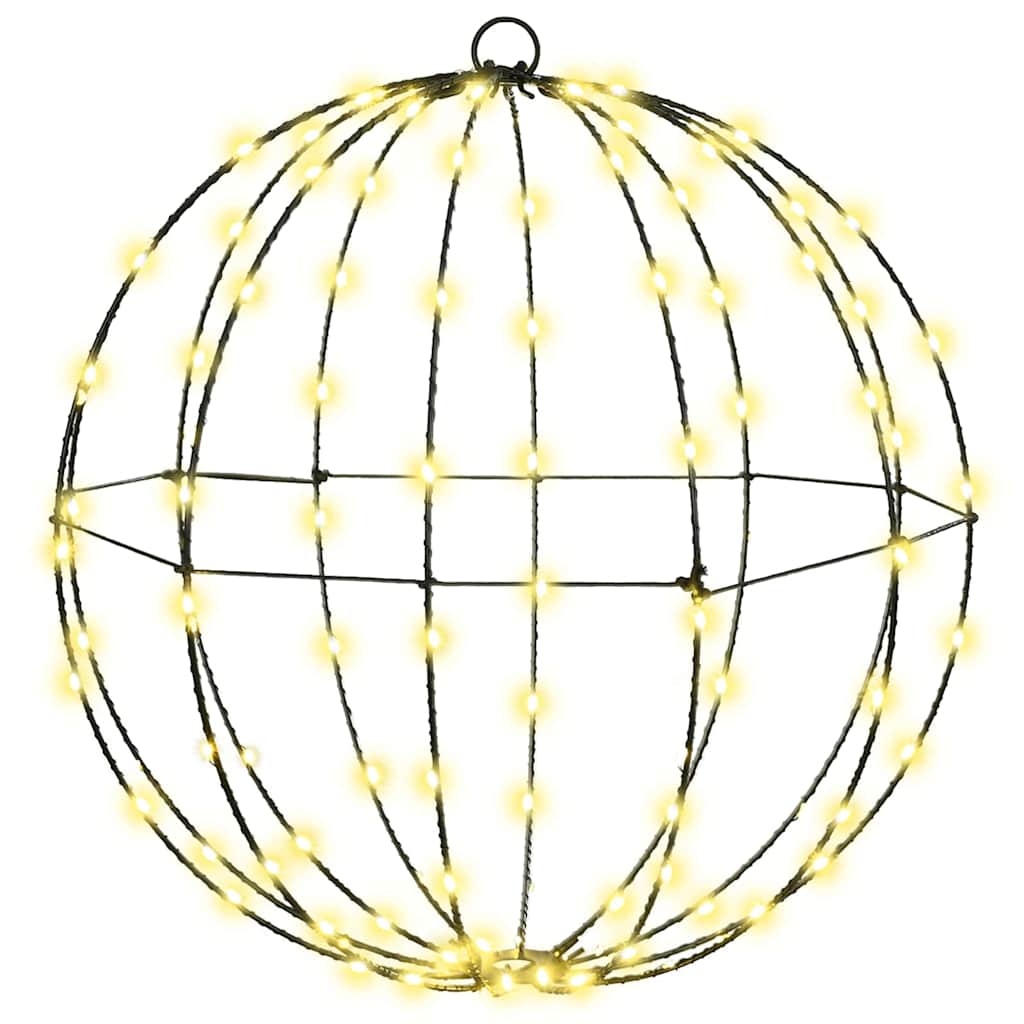 vidaXL Piłka Ciepła biel 40 x 40 x 42 cm Metal 120 LED