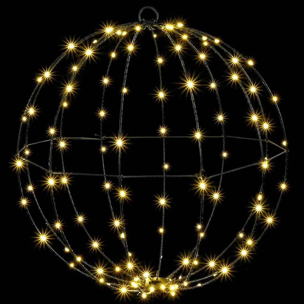 vidaXL Piłka Ciepła biel 40 x 40 x 42 cm Metal 120 LED
