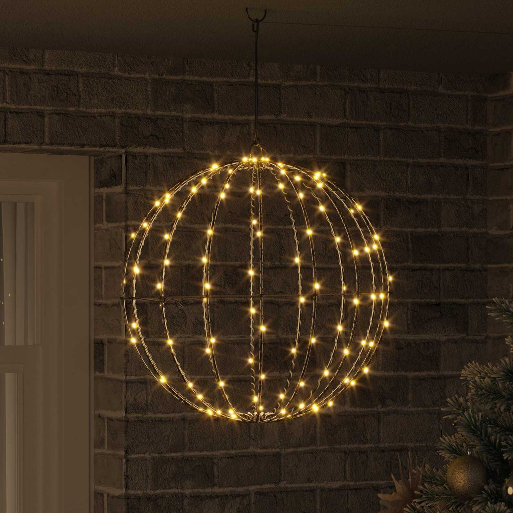 vidaXL Piłka Ciepła biel 50 x 50 x 52 cm Metal 160 LED
