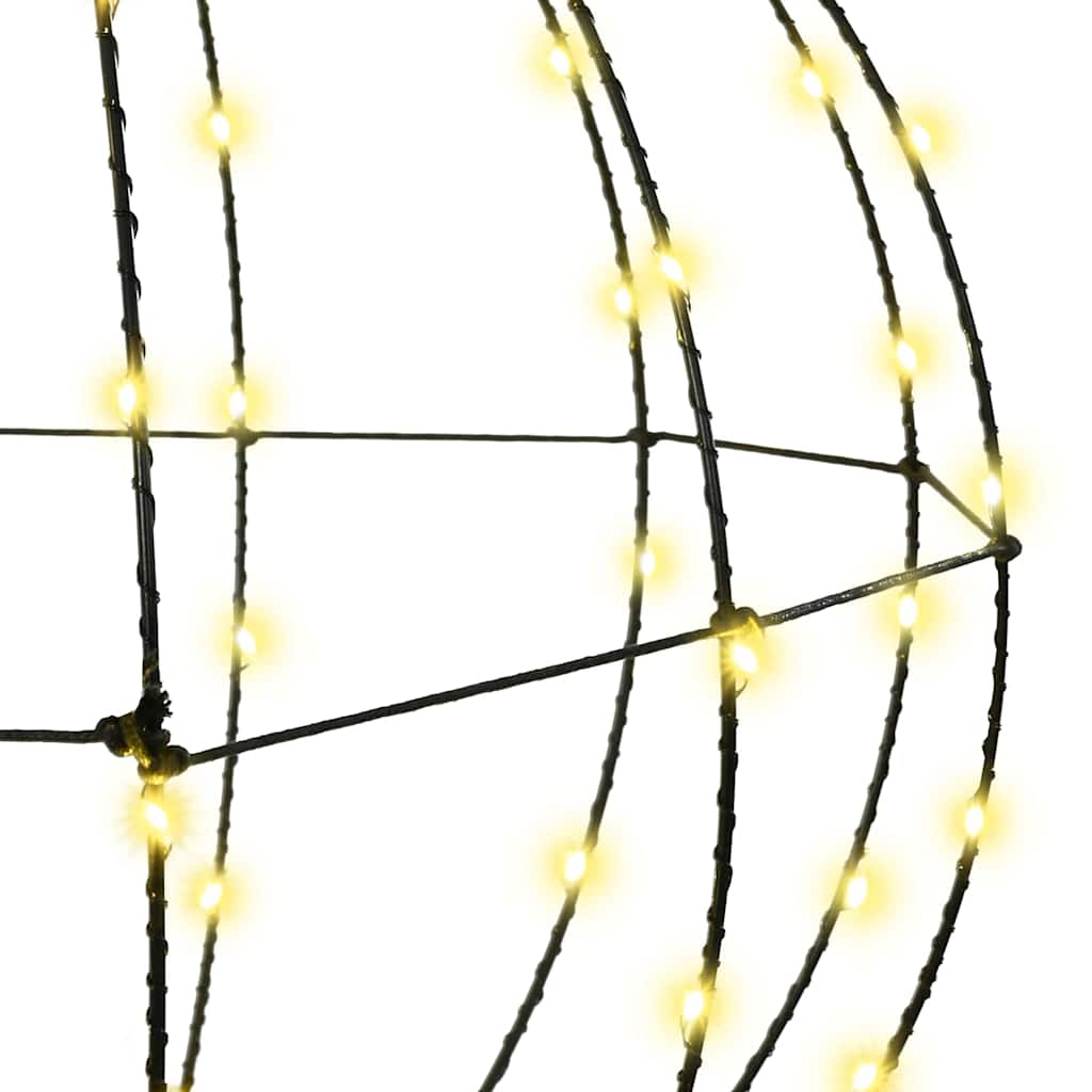 vidaXL Piłka Ciepła biel 60 x 60 x 62 cm Metal 192 LED