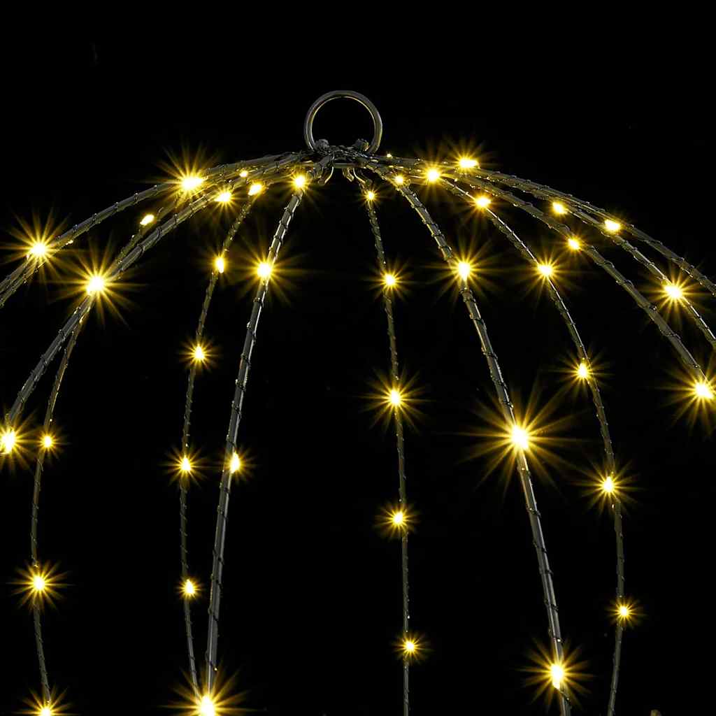 vidaXL Piłka Ciepła biel 60 x 60 x 62 cm Metal 192 LED
