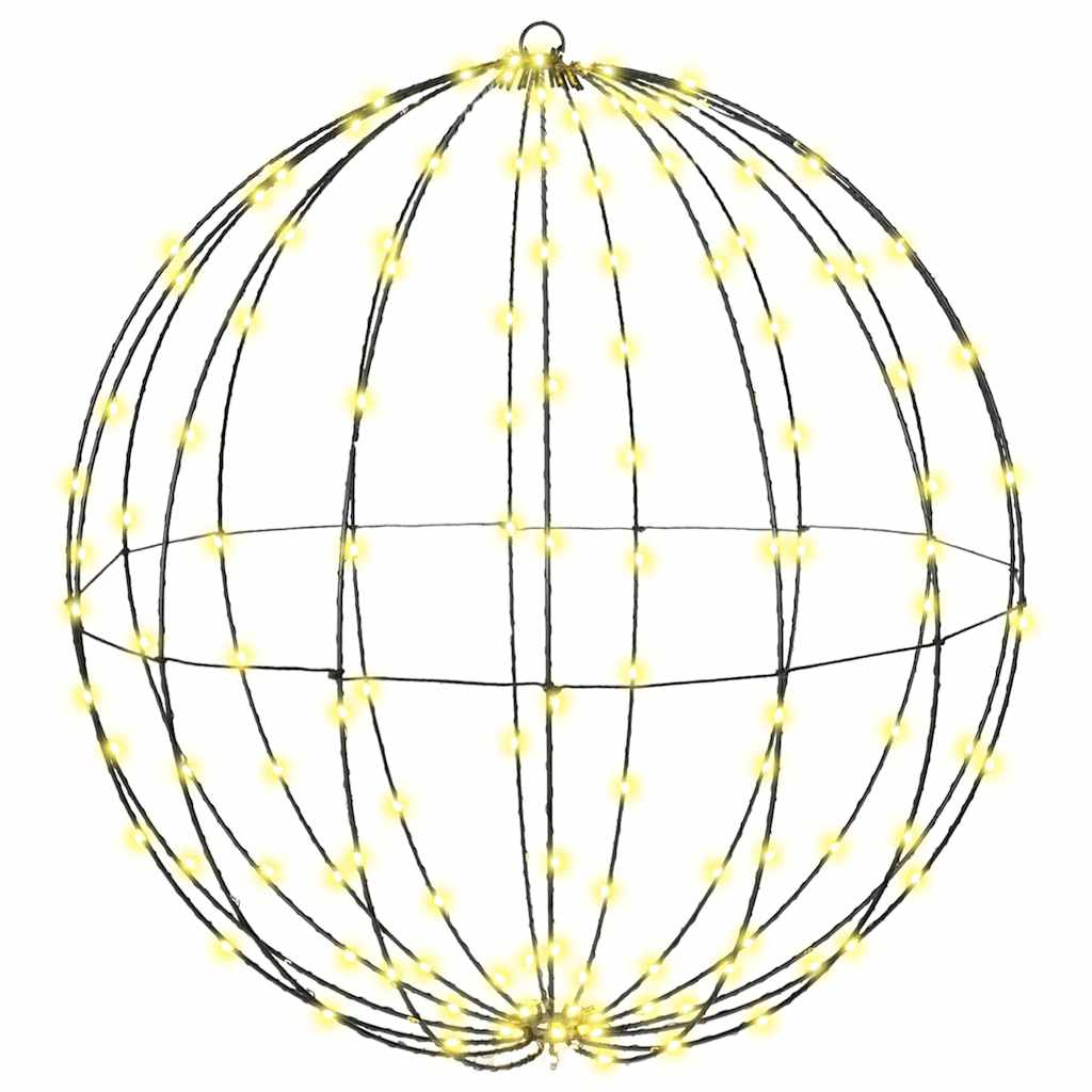 vidaXL Piłka 2 szt. Ciepła biel 60 x 60 x 62 cm Metal 384 LED