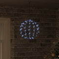 vidaXL Piłka Zimna biel 30 x 30 x 32 cm Metal 96 LED