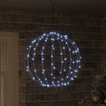 vidaXL Piłka Zimna biel 50 x 50 x 52 cm Metal 160 LED