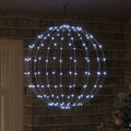 vidaXL Piłka Zimna biel 60 x 60 x 62 cm Metal 192 LED