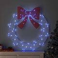 vidaXL Wianek z 80 diodami LED Niebieski 92 x 92 x 9,5 cm Akryl