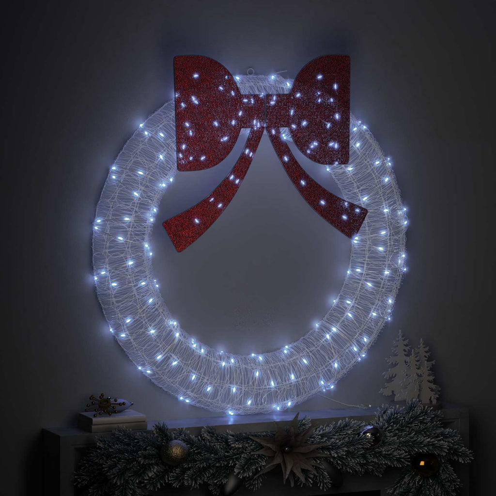 vidaXL Wianek z 150 diodami LED Zimna biel 120 cm Akryl