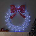 vidaXL Wianek z 150 diodami LED Niebieski 120 cm Akryl