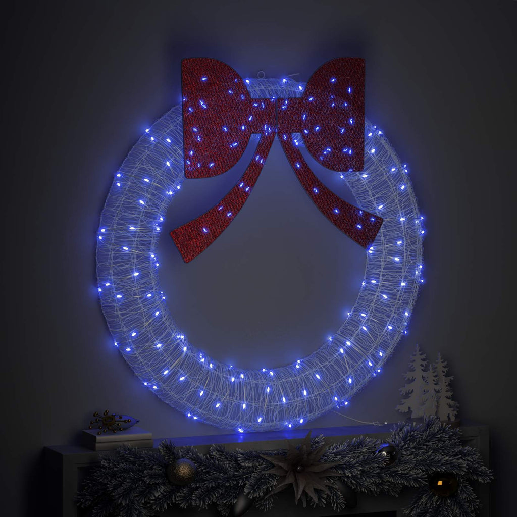 vidaXL Wianek z 150 diodami LED Niebieski 120 cm Akryl