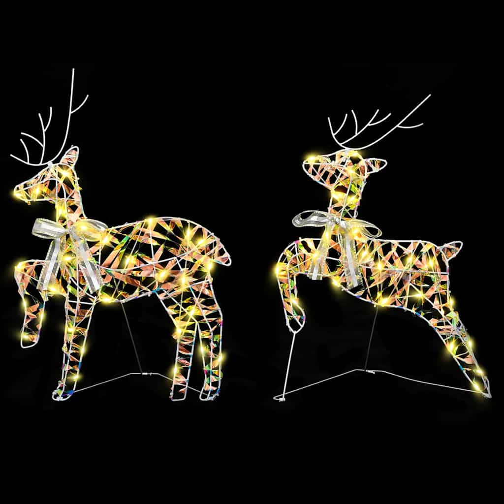 vidaXL LED Renifery z 40 diodami LED 2 pcs Ciepła biel PET