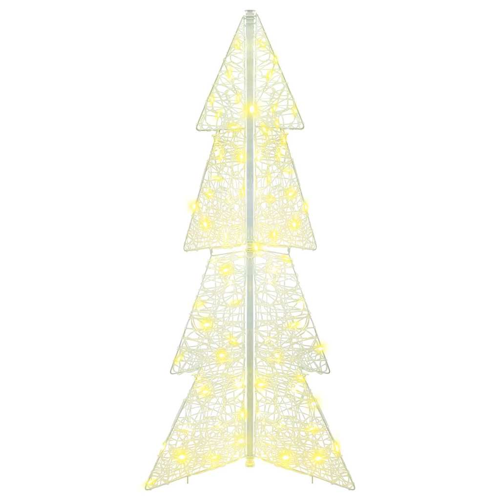 vidaXL Choinka z 100 diodami LED Ciepła biel 120 cm Akryl