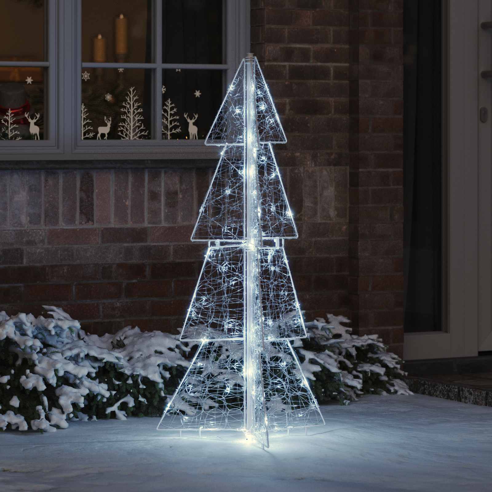 vidaXL Choinka z 100 diodami LED Zimna Biała 120 cm Akryl