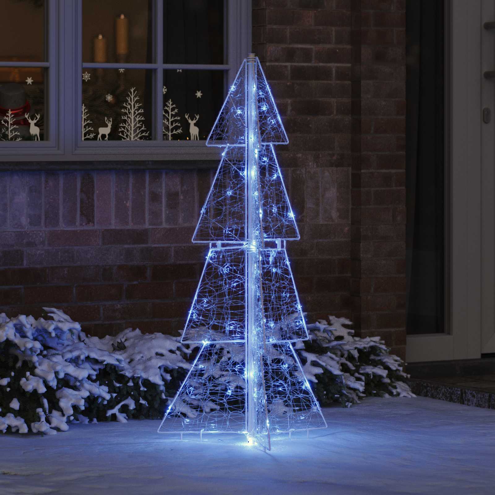 vidaXL Choinka z 100 diodami LED Niebieski 120 cm Akryl
