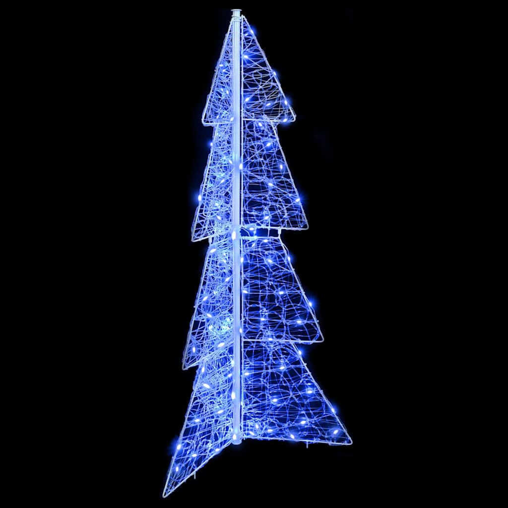 vidaXL Choinka z 100 diodami LED Niebieski 120 cm Akryl
