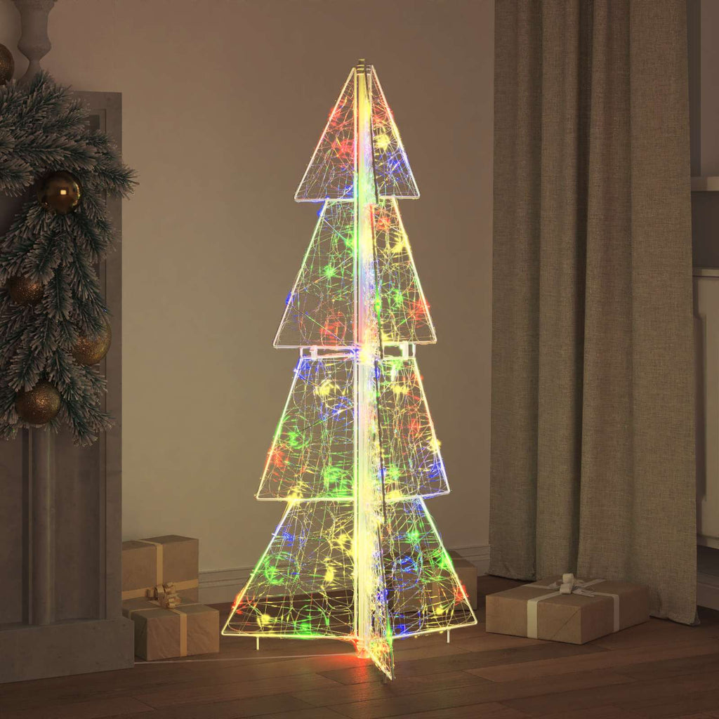 vidaXL Choinka z 100 diodami LED Wielokolorowe 120 cm Akryl
