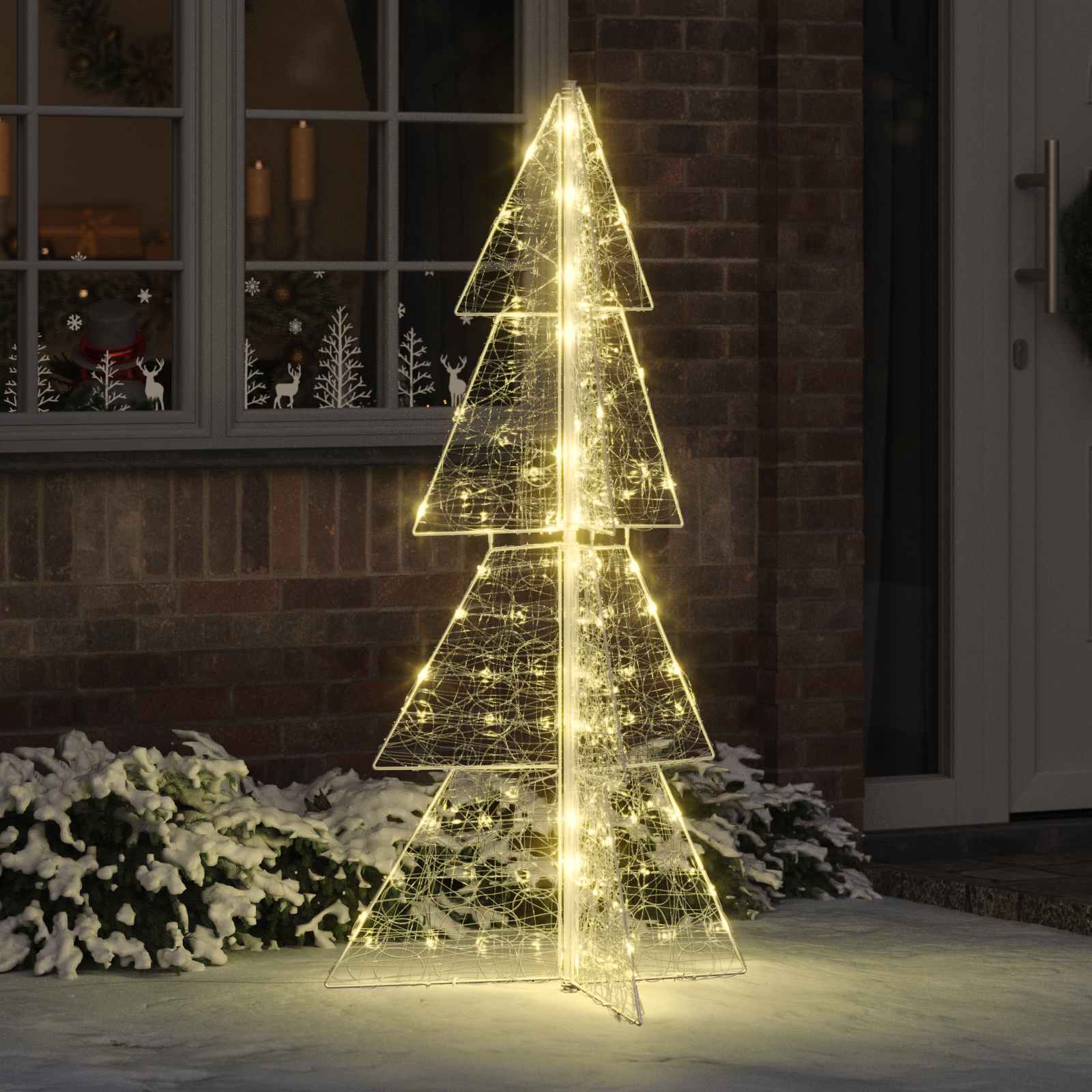 vidaXL Choinka z 160 diodami LED Ciepła biel 150 cm Akryl
