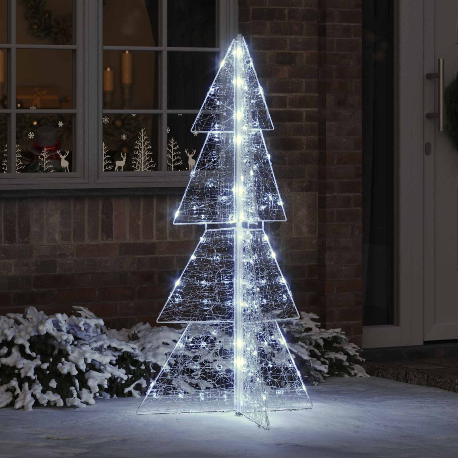 vidaXL Choinka z 160 diodami LED Zimna Biała 150 cm Akryl