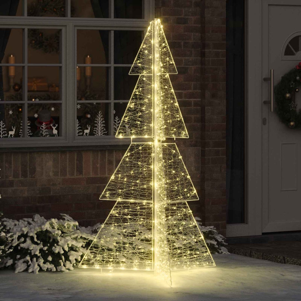 vidaXL Choinka z 240 diodami LED Ciepła biel 180 cm Akryl