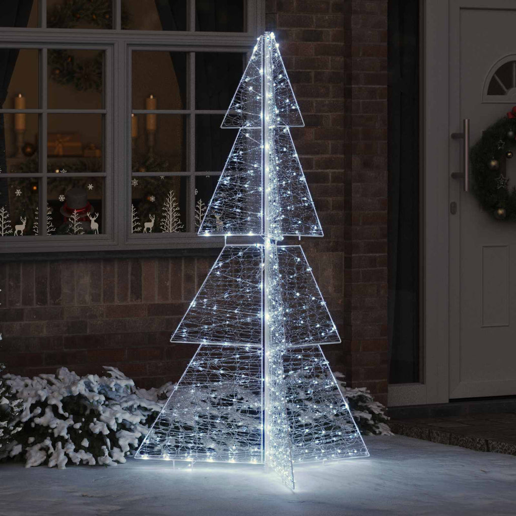 vidaXL Choinka z 240 diodami LED Zimna Biała 180 cm Akryl