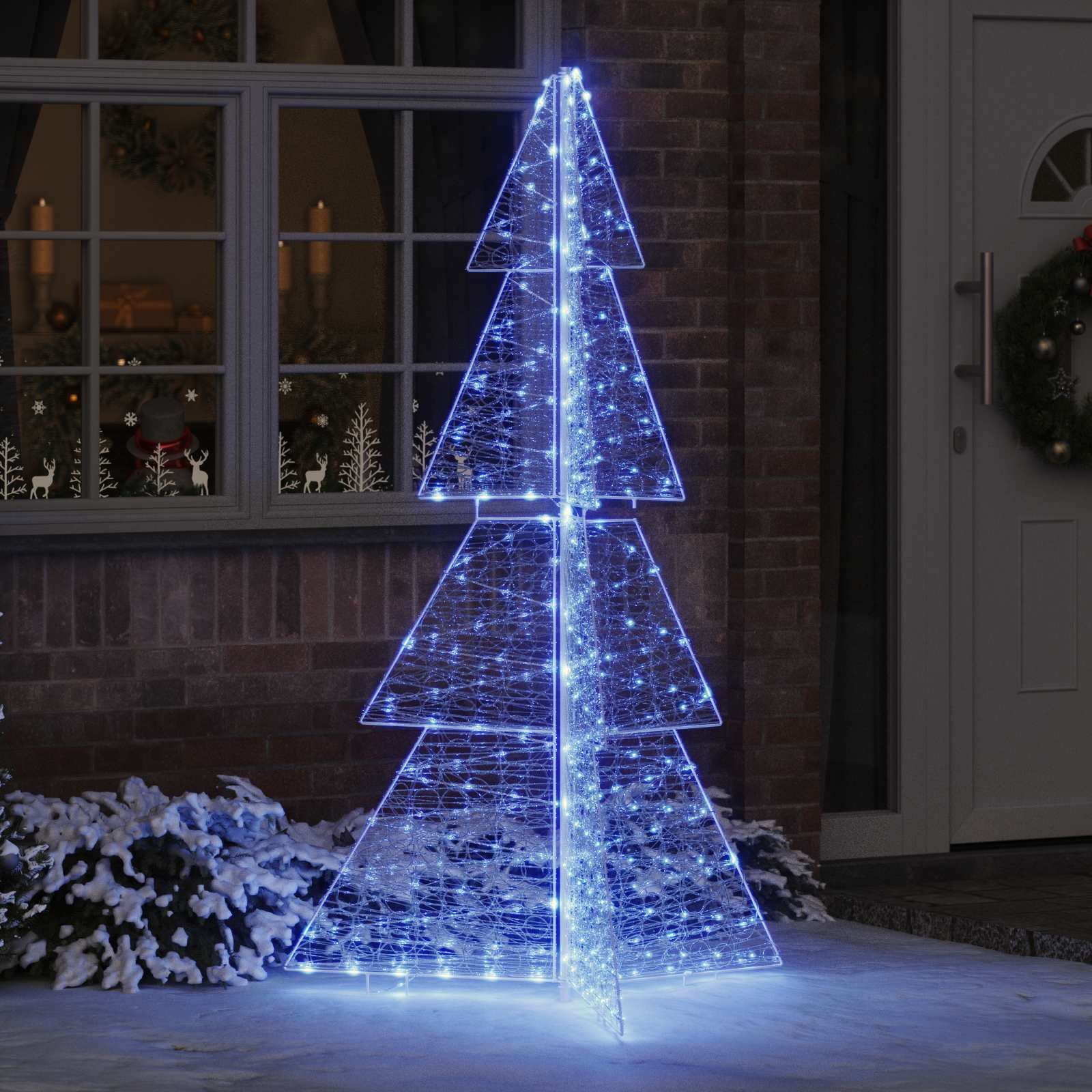 vidaXL Choinka z 240 diodami LED Niebieski 180 cm Akryl