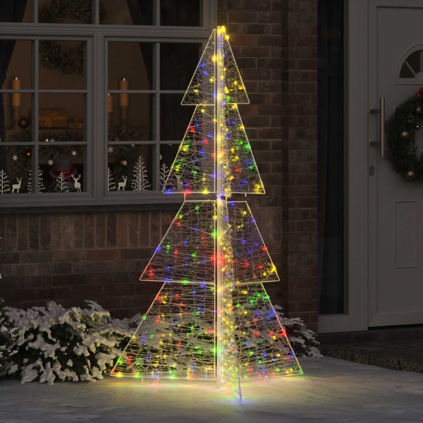 vidaXL Choinka z 240 diodami LED Wielokolorowe 180 cm Akryl