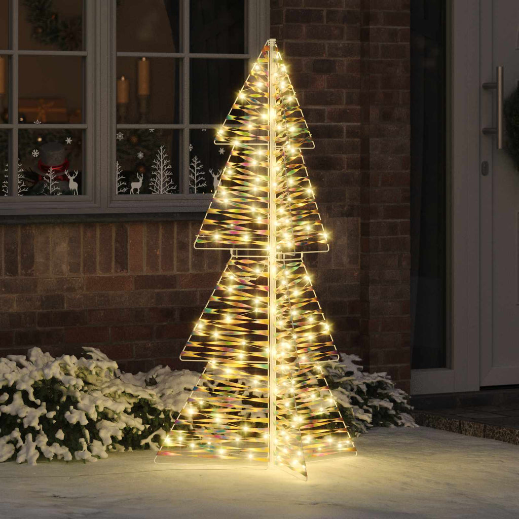 vidaXL Choinka z 160 diodami LED Ciepła biel 150 cm PET