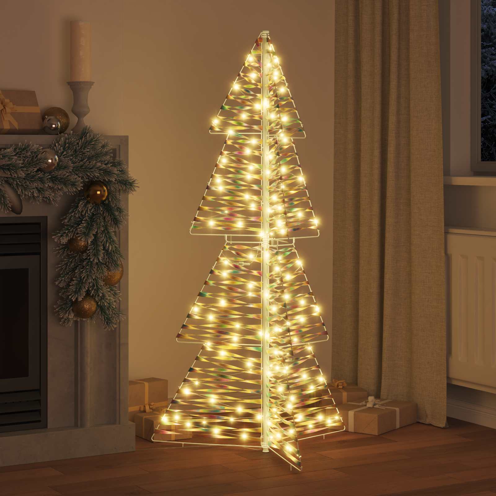 vidaXL Choinka z 160 diodami LED Ciepła biel 150 cm PET