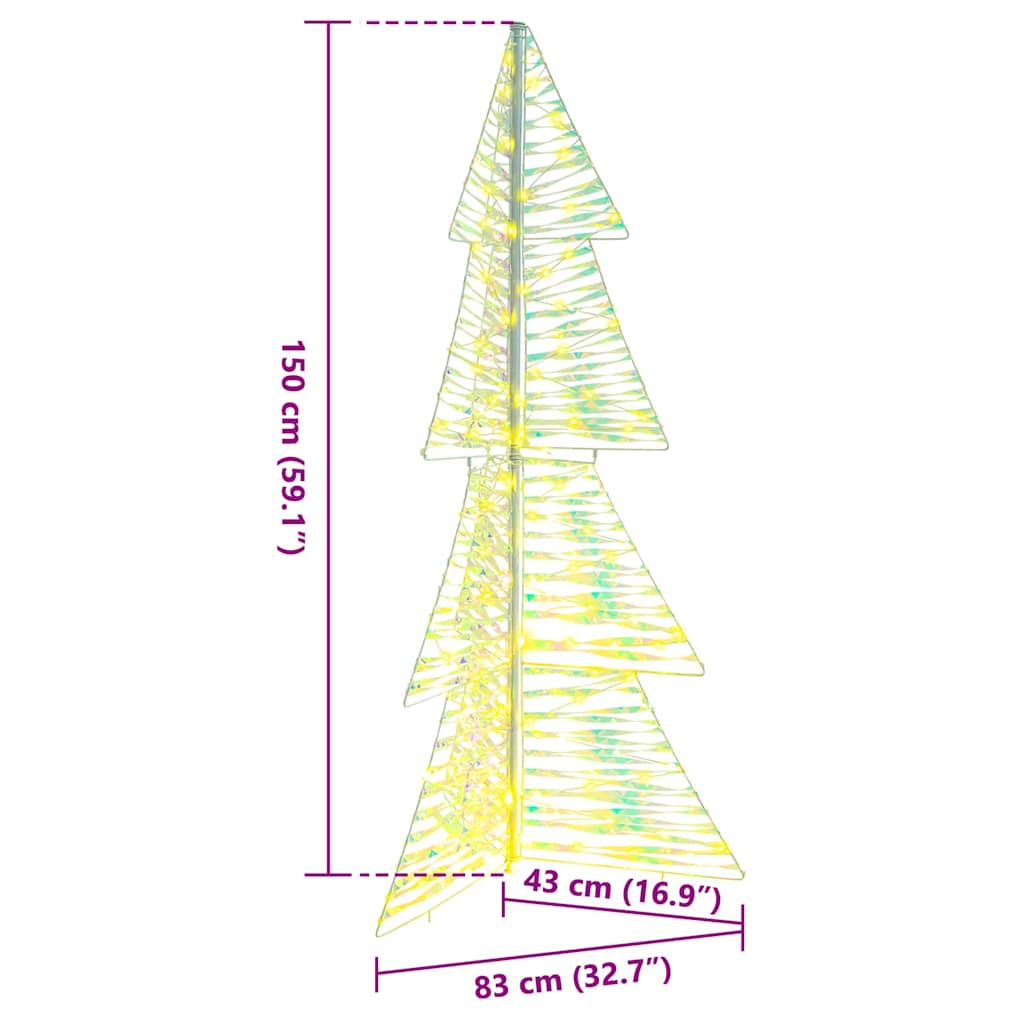 vidaXL Choinka z 160 diodami LED Ciepła biel 150 cm PET