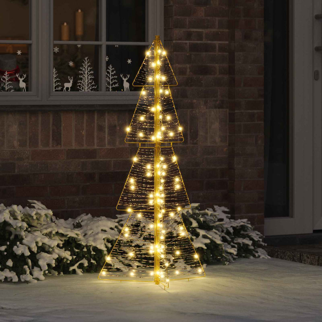vidaXL Choinka z 100 diodami LED Ciepła biel 120 cm PET