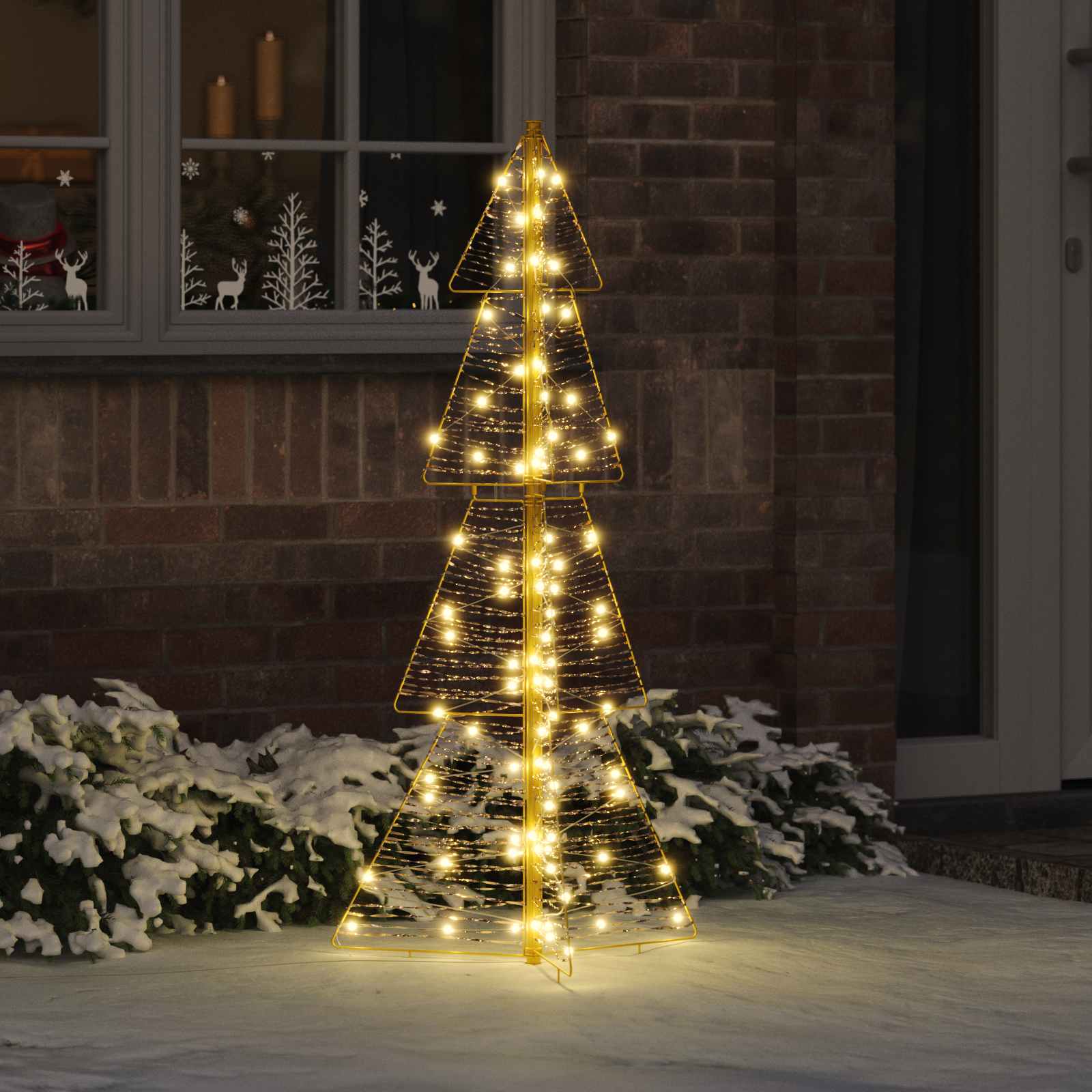 vidaXL Choinka z 100 diodami LED Ciepła biel 120 cm PET