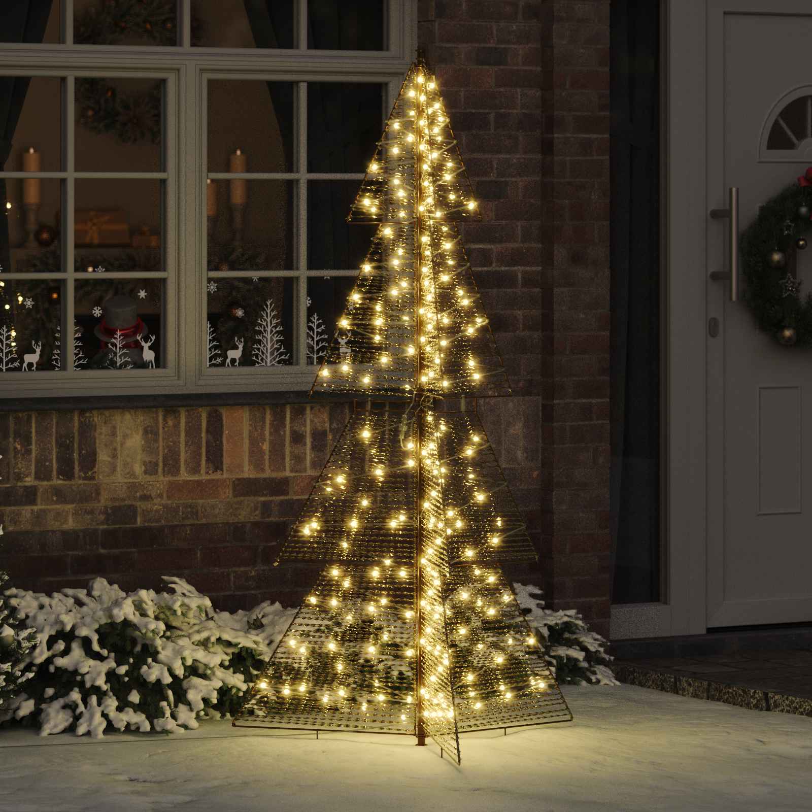 vidaXL Choinka z 240 diodami LED Ciepła biel 180 cm PET