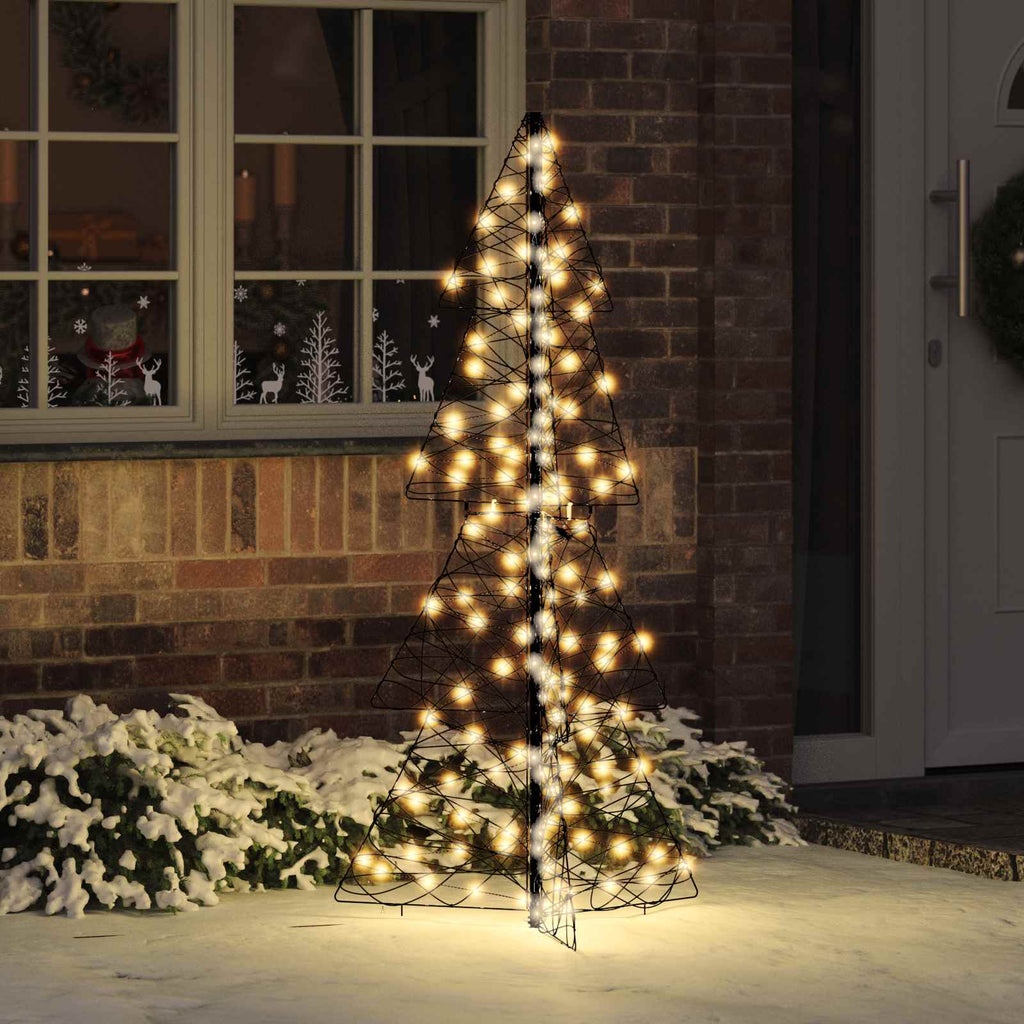 vidaXL Choinka z 160 diodami LED Ciepła biel 150 cm rattan