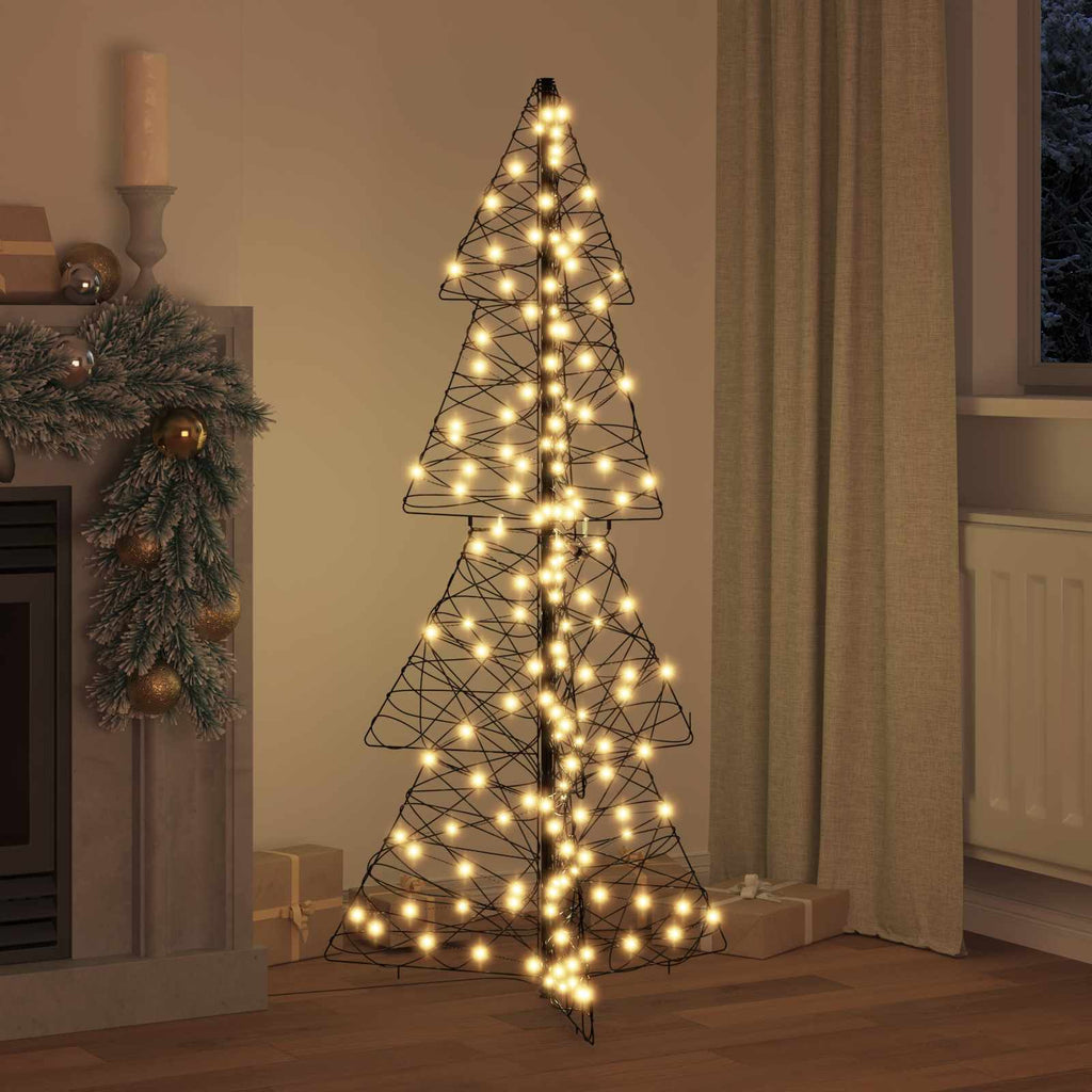 vidaXL Choinka z 160 diodami LED Ciepła biel 150 cm rattan