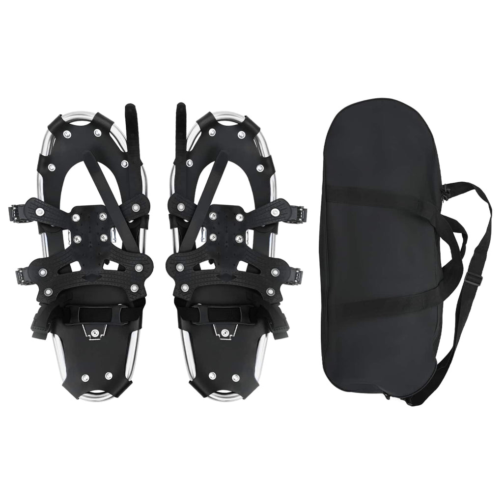 vidaXL 3 w 1 Rakiety śnieżne Srebrny i czarny 53,5 x 21 cm