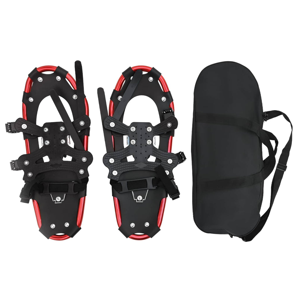 vidaXL 3 w 1 Rakiety śnieżne Czerwony i Czarny 53,5 x 21 cm