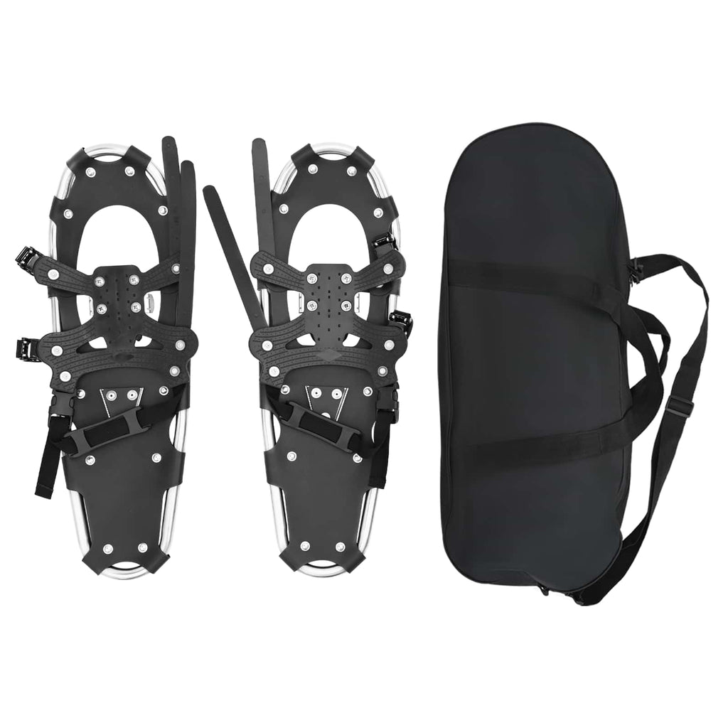 vidaXL 3 w 1 Rakiety śnieżne Srebrny i czarny 63 x 21 cm