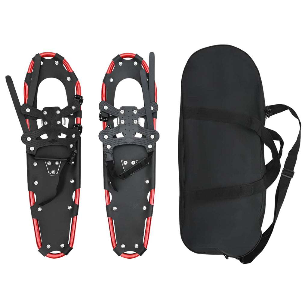 vidaXL 3 w 1 Rakiety śnieżne Czerwony i Czarny 78,5 x 22 cm