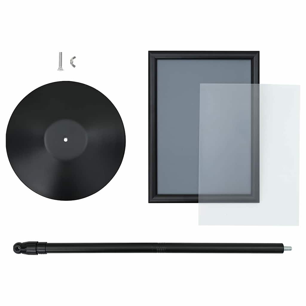 vidaXL Stojak na plakaty Srebrny a3 PVC i stal