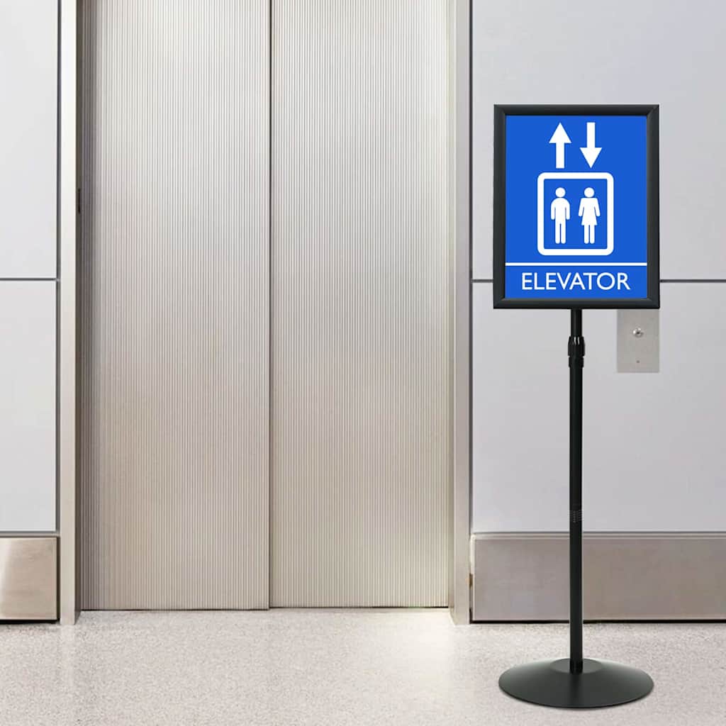 vidaXL Stojak na plakaty Srebrny a3 PVC i stal