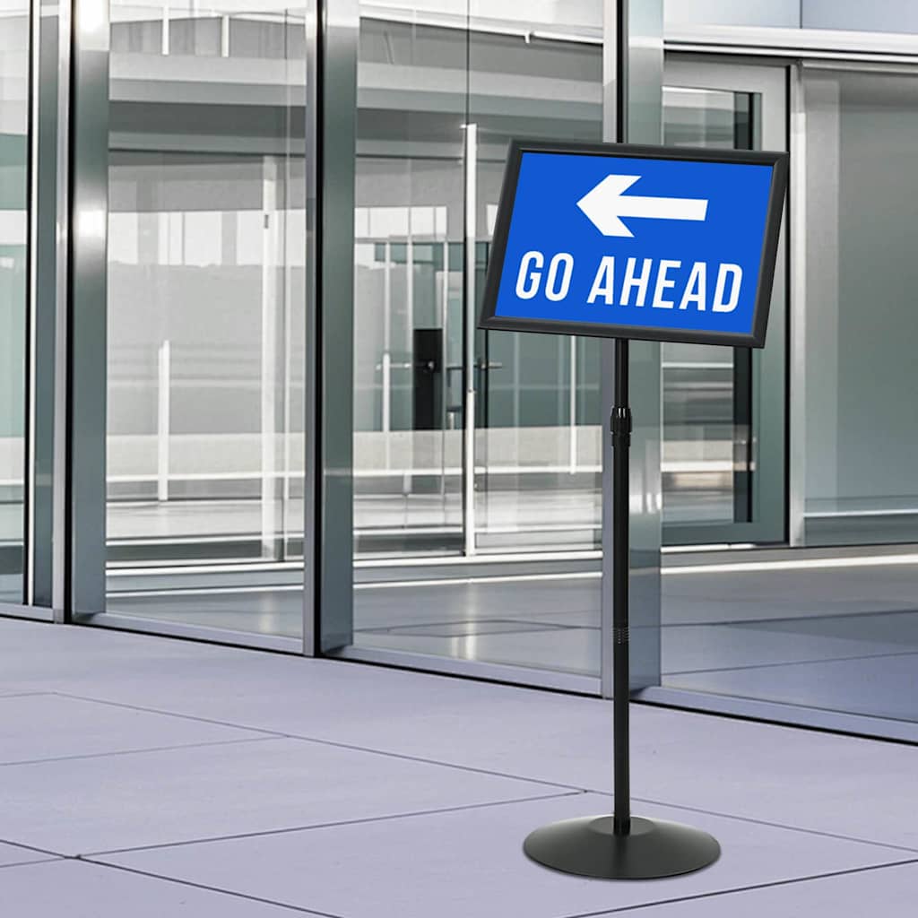 vidaXL Stojak na plakaty Srebrny a3 PVC i stal